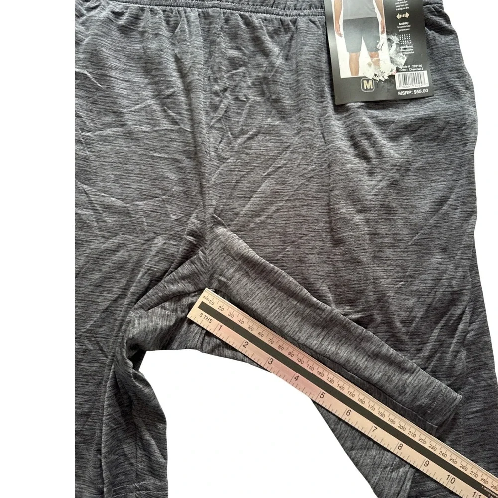 RBX Active Mens Mesh Space Dye Shorts Charcoal Heather Grey Gym Training Size M